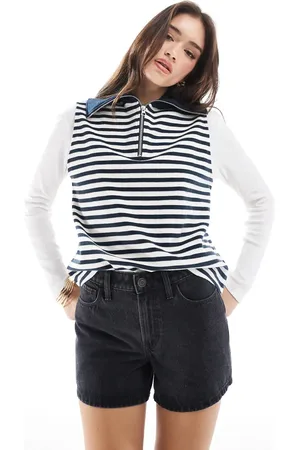 Hollister High waist relaxed denim shorts in