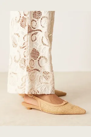 Glamorous Slingback low heeled shoes in -White