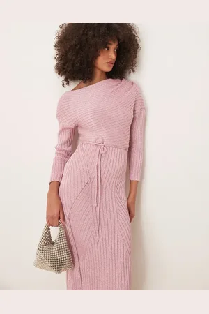Never Fully Dressed Off shoulder knitted maxi dress in
