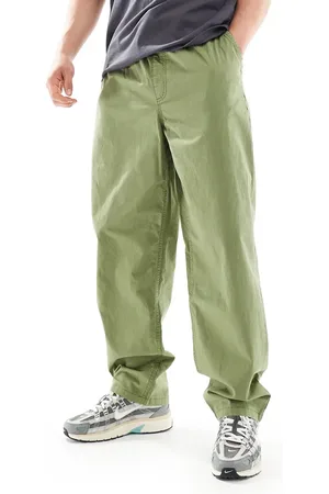 Vans Range baggy elastic waist pants in olive green
