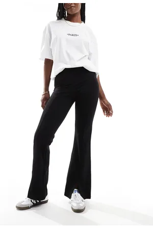 JDY Split hem flare pants in