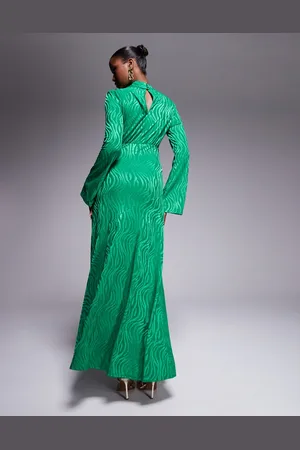 DASKA High neck maxi dress in