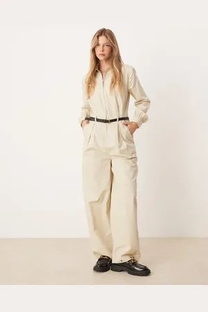 ASOS Belted boilersuit with button pocket detail in -Multi