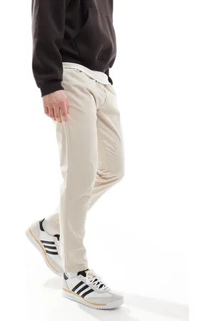 Brave Soul Twill pants with elasticated waist in -Grey