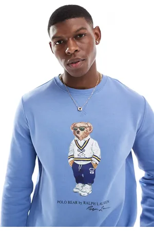 Ralph Lauren Campus bear print fleece sweatshirt in