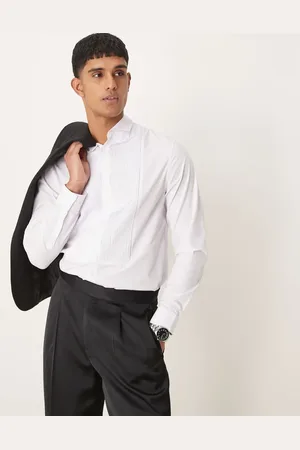 ASOS Formal slim shirt with bib front in