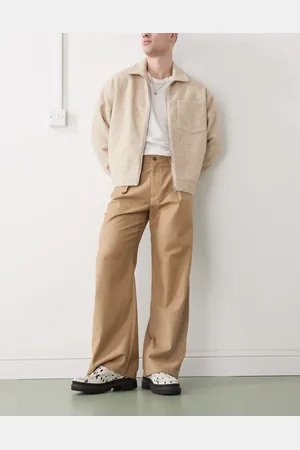 Prohibited Soho pleated vintage pants in -Neutral