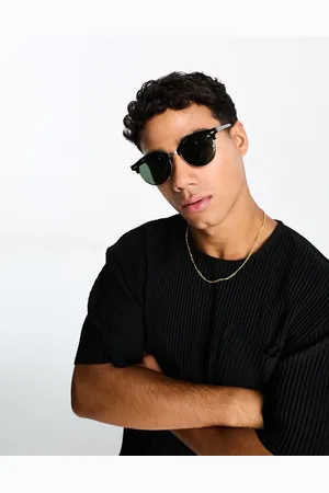 Only & Sons Retro square sunglasses in -Gold