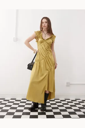 Reclaimed Maxi dress with ruched detailing in