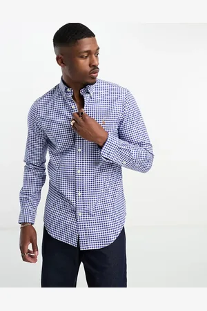 Ralph Lauren Icon logo gingham check slim fit oxford shirt in
