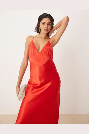 Bardot Satin slip maxi dress in