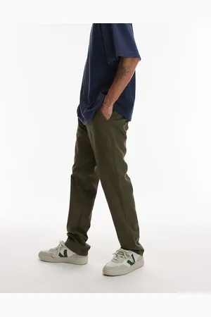 Topman Slim chino pants in -Green