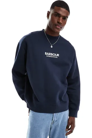 Barbour Formula logo oversized sweatshirt in navy