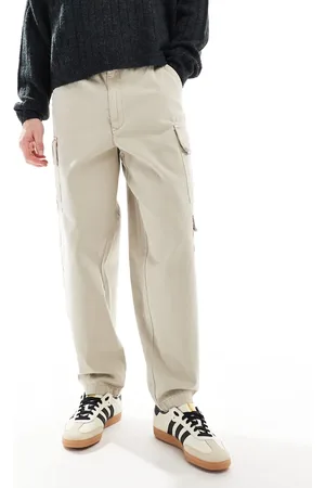 Barbour Deepdale relaxed canvas pants in khaki-Green