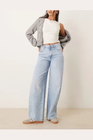 JDY High waisted wide leg jeans in wash