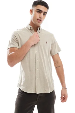 Ralph Lauren Icon logo short sleeve pique shirt in -Neutral