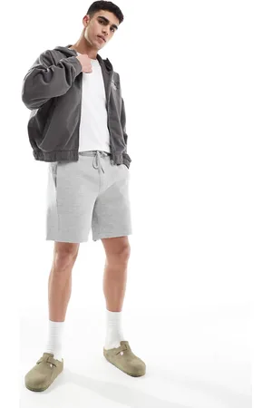 Pull&Bear Pique jersey shorts in dark