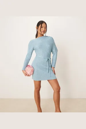 Never Fully Dressed Petite off shoulder knit mini dress in