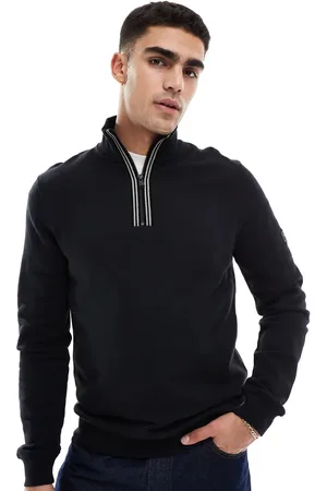 Barbour Lincoln tipped funnel sweatshirt in