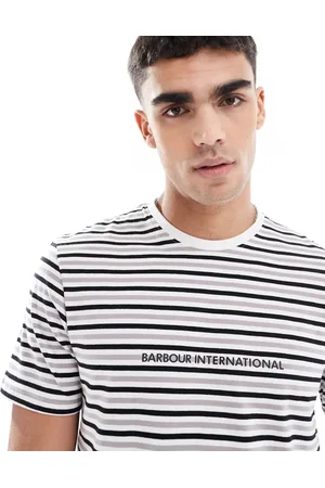 Barbour Striped logo t-shirt in