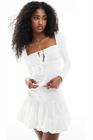 Miss Selfridge Corset detail long sleeve top in