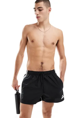 adidas Adidas Swimming 3 inch swim shorts with 3 stripe in black