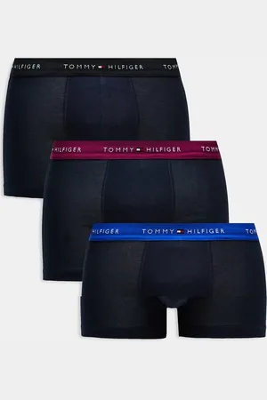 Tommy Hilfiger Signature Essential 3 pack trunks with coloured waistband in