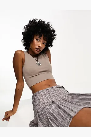ONLY Seamless crop top in (part of a set)-Neutral
