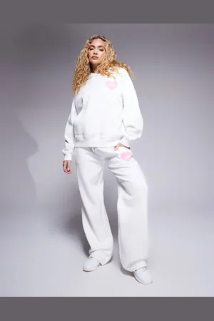 Kaiia Love hearts deep waistband logo trackies in (part of a set)