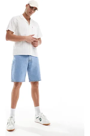 Lee Asher loose fit shorts in light blue wash