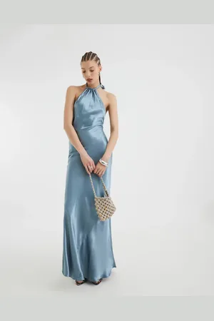 River Island Halterneck slip maxi dress in