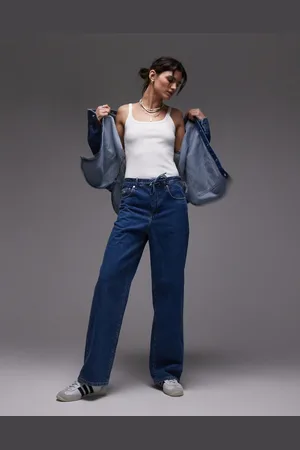 Lacoste Baggy fit denim jeans in midwash with constrast stitching (part of a set)