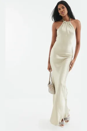 River Island Halterneck slip maxi dress in