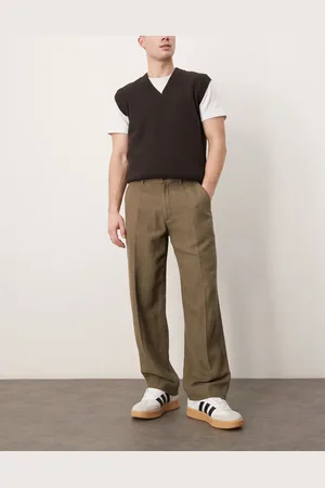 Abercrombie & Fitch Sloane tailored baggy pants in green