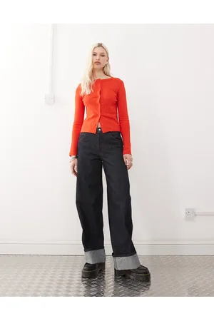 COLLUSION Pointelle fitted cardigan in
