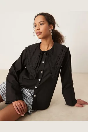 Ghospell Oversized collar shirt in