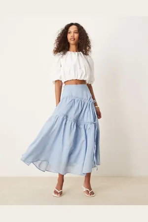 Ghospell Ruched midi skirt in