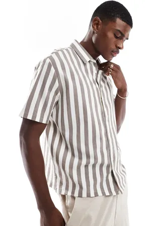 Bershka Bold stripe shirt in -Green