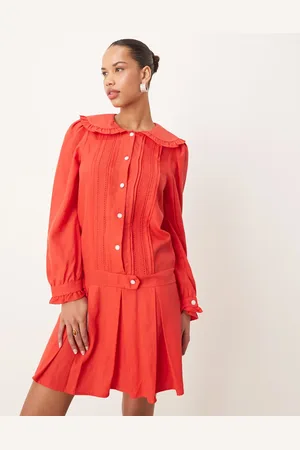 Sister Jane Collar mini dress in red