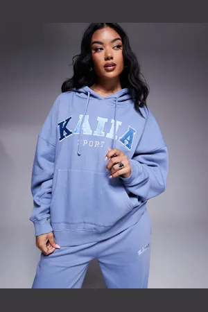 Kaiia Embroidered logo sport hoodie in light (part of a set)