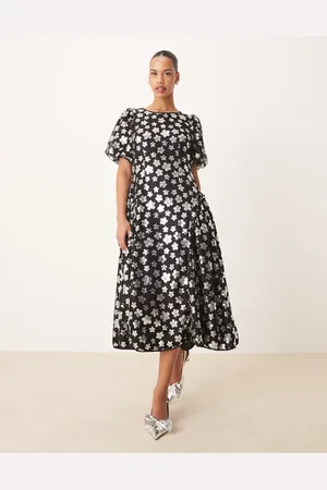 Sister Jane Dream embellished floral midi dress in