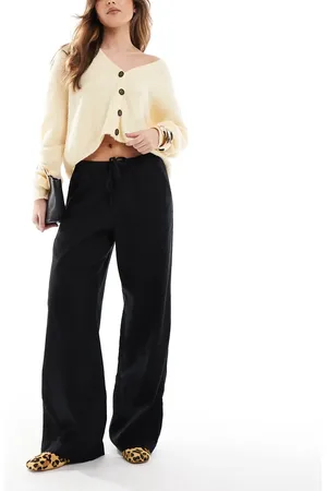 Hollister Pull on super baggy rib pants in