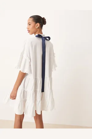 Sister Jane Contrast bow mini dress in