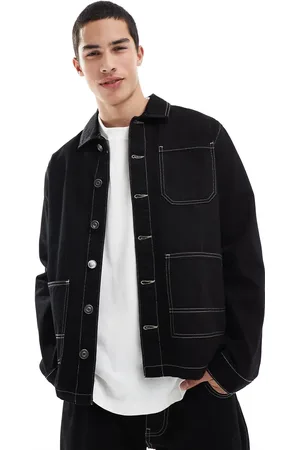 Brave Soul Denim jacket with contrast stitching in (part of a set)