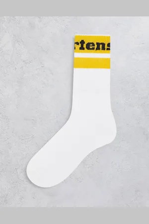 Dr. Martens Unisex athletic logo socks in and yellow-Black