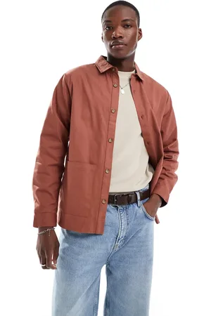 Another Influence Pocket overshirt in -Brown