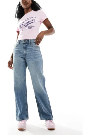 Hollister Curvy high rise baggy fit jeans in