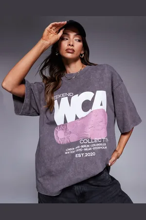 ASOS Weekend Collective t-shirt with graphic sneaker print in