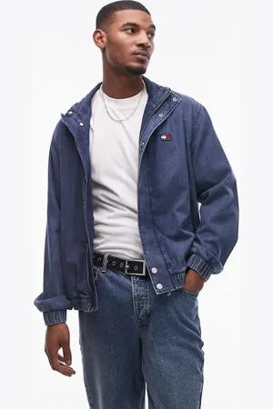 Tommy Hilfiger Collared essential denim jacket in medium wash-Blue