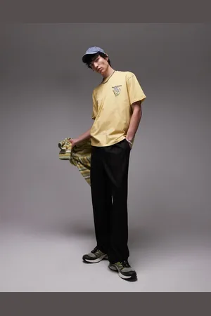Topman Pinstripe wide leg pants in